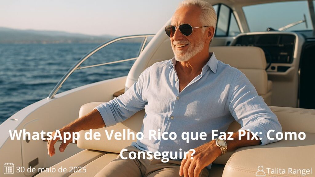 WhatsApp De Velho Rico que faz pix